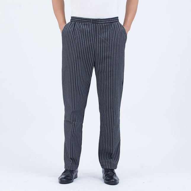 Chef Work Pants for Women with Elastic Waistband, High-Quality Waiter Work Pants for Men, Suitable for All Seasons, Slim Fit