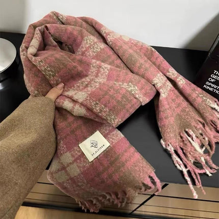 Cross-Border Scarf New Imitation Cashmere Scarf for Women Autumn and Winter Thickened Warm Shawl Solid Color Student Scarf for Men Wholesale