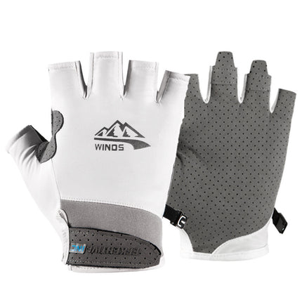 Outdoor Men's and Women's Cycling Gloves, Non-Slip, Wear-Resistant, Sun-Proof, Uv-Proof, Thin Touch-Screen Breathable Ice Silk Frisbee Gloves