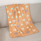 60*40cm / Brown Big Dog paw blanket