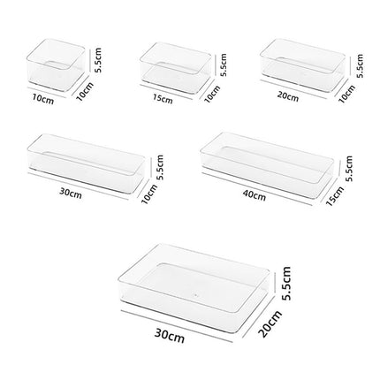 Desktop drawer transparent sundries cosmetics stationery pen note hand account tableware storage box mirror cabinet organizing box