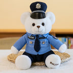 25cm [ready stock high quality] / Rabbit fur white police bear