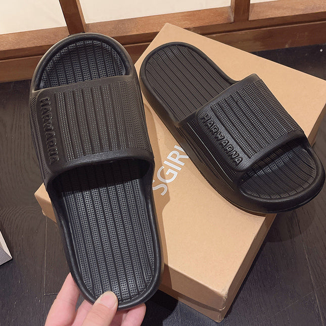 2024 Summer Simple Slip-On Slippers for Women and Couples at Home and Outside, Soft-Soled Non-Slip Home Bathroom Eva Slippers