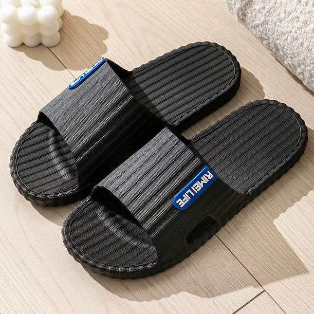 Bathroom Slippers Comfortable Flat Heel Slippers Four Seasons Universal Outdoor Personality Simple Comfortable PVC Slippers Wholesale
