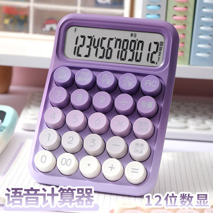 Voice Calculator High Color Value Gradient Portable Computer 12-Bit Large Screen for Office Examination
