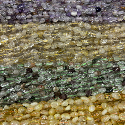 Natural Crystal Loose Beads, Amorphous Straight Hole Gravel, Handmade DIY Beaded Bracelet, Necklace, Jewelry with Beads