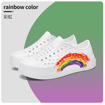 Hole shoes women's thick-soled summer small white shoes increased thick outer wear lightweight sandals breathable waterproof beach shoes wholesale