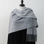 Double sided-medium gray light gray / 200*67cm (360g)