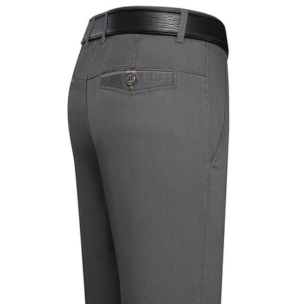 Summer Men's Spring Thin Casual Pants Men's Middle-aged Dad Loose Straight Pants Business Fashion Cotton Pants Men's Pants