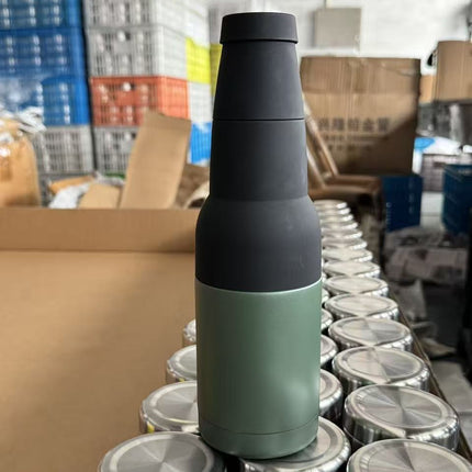 Cross-Border 12oz Double-Layer Vacuum Cold Storage Tank 304 Stainless Steel Beer Tank Outdoor Portable Car-Mounted Coke Tank Wholesale