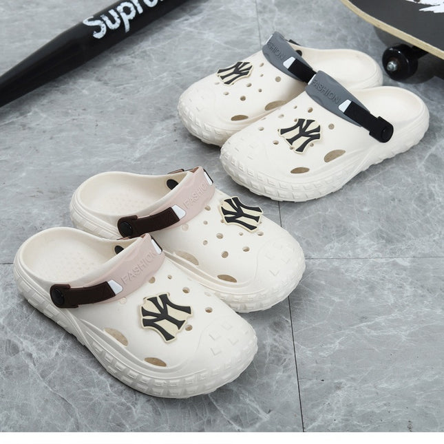 Croc Shoes Men's Soft Summer Non-Smell Non-Sound Outer Wear Non-Slip Anti-Odor Thick-Soled Sandals Breathable Soft Wear-Resistant Clogs