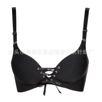 Pull B one-piece seamless no steel ring smooth red life year underwear gathered adjustment bra thin direct sales