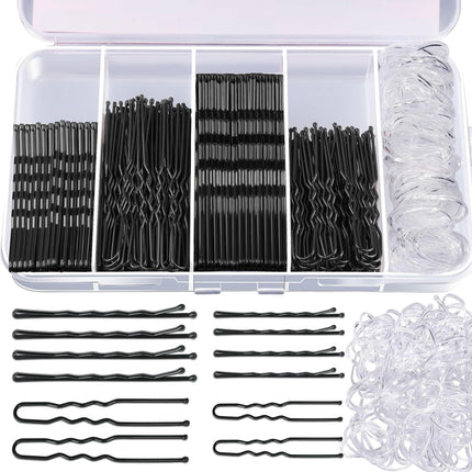 Cross-Border 300-Piece Set Brown Hair U-Shaped Clip Box Metal Hair Clip Set Amazon Bestseller