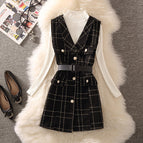 Black + white sweater [two-piece set] / S recommended to wear 40-45kg