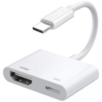 Type-c hdmi+ charging (no power supply required)