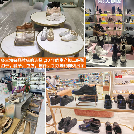 Clothing Store, Shoe Store, and Bag Display Props, High and Low Models, Stainless Steel Shoe and Bag Display Racks, Hot-Selling Cross-Border Items