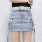Light blue [free white nail belt] / S size 40-47.5kg