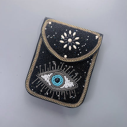Ocean Series Exquisite Heavy-Duty Rice Bead Shoulder Bag Qingdao Ocean World Travel Souvenir Mobile Phone Bag Cross-Body Bag