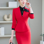 Single piece bright red suit / S