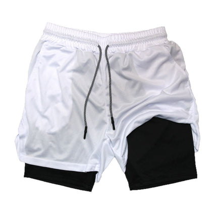 Cross-Border Foreign Trade Amazon Ice Silk Quick-Drying Mesh Double-Layer Casual Shorts Men's Breathable Fitness Sports Beach Pants