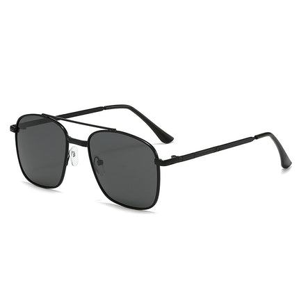 24 New Fashion double beam sunglasses men's polarized stainless steel sunglasses UV-proof driving frog glasses YJ