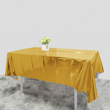 2026 Shiny Aluminum Foil Tablecloth Party Festival Balloon Decoration Tablecloth 1.37* 1.83m
