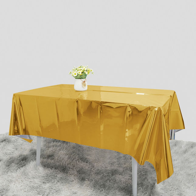 2026 Shiny Aluminum Foil Tablecloth Party Festival Balloon Decoration Tablecloth 1.37* 1.83m