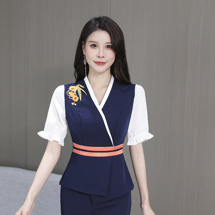 New Foot Bath Technician Work Clothes High-end Beauty Temperament Suit Women's Health Hall spa Foot Massage Foot Massage