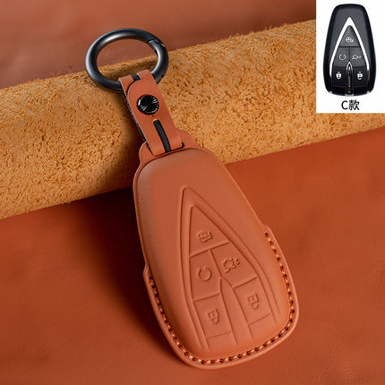 Suitable for Changan head layer cowhide key cover Escape cs75cs35cs55PLUS Auchan X5X7 UNI genuine leather