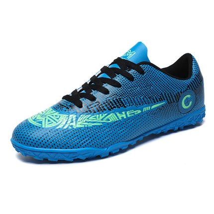 Cross-Border Export Low-Top Football Shoes C-Standard Long Broken Spike Game Shoes Professional Student Youth and Kidsren Training Shoes