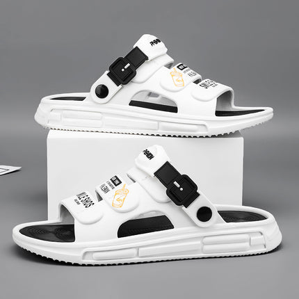 Sandals Men's Summer Outdoor Driving Two-Wear Office Casual Slippers Breathable Lightweight Beach Sandals