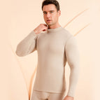 Men's mid-collar cashmere khaki suit / XL