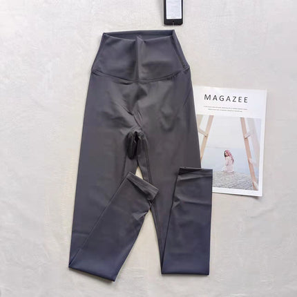 lu same style brushed ~ soft and delicate skin-friendly high waist hip lifting yoga pants fitness ankle-length pants in area T ~