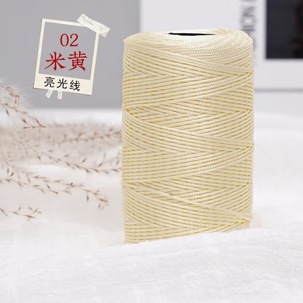 Bright Silk Thread 1mm Thin Thread for Crocheting Bouquets, Bags, Shoes, Handmade 100g Factory Direct Wholesale Knitting Thread