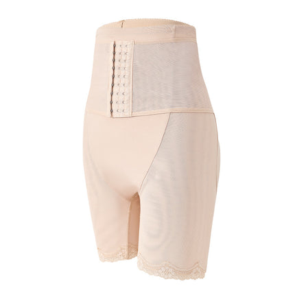 Cross-border Body-shaping Abdominal Pants Buckle-breasted Abdominal Waist Body-fitting Hip-lifting Pants Removable Sponge Pad Fake Ass Fat-bottom Pants