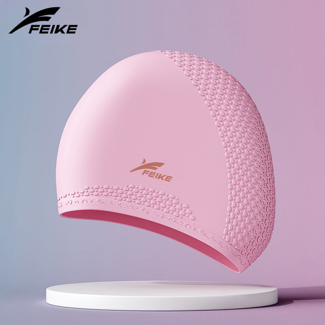 Adult Wholesale Water Drop Hat Unisex Waterproof Non-Stretching Solid Color High Elastic Silicone Swimming Hat