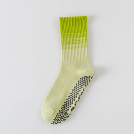 Mid-Tube Gradient Color Non-Slip Yoga Socks Spring and Summer Colorful Sports Socks Comfortable and Durable Silicone Non-Slip Bottom Fitness Socks