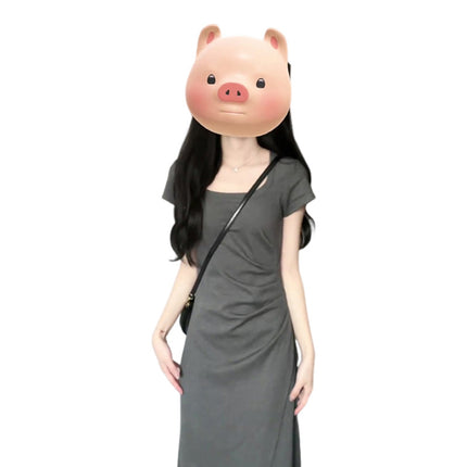 Small Tea Break French Square Collar dress Children's Summer 2024 New Pear-Shaped Figure Niche Design Long Dress