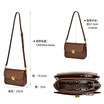 Vansiman Women's Bag Spring and Summer Bag Women's Crossbody Bag High-end Underarm Bag Bags Shiling Bag Leather Bag