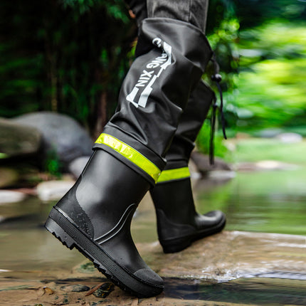 High-Top Rain Boots, Over-The-Knee Long Water Shoes, Half-Length Waist-High Wading Pants, Fishing Boots, Reservoir Waterproof Pants, Rain Boots, Non-Slip