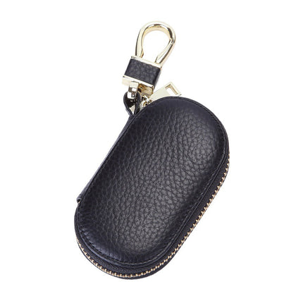 The first layer of cowhide new 2024 litchi pattern can be factory direct sales key set model GM key case