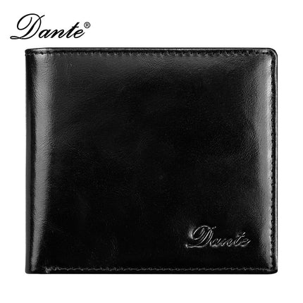 Amazon Explosions Oil Wax Head Layer Cowhide Men's Wallet Business Short RFID Anti-theft Brush Foreign Trade Factory Wholesale