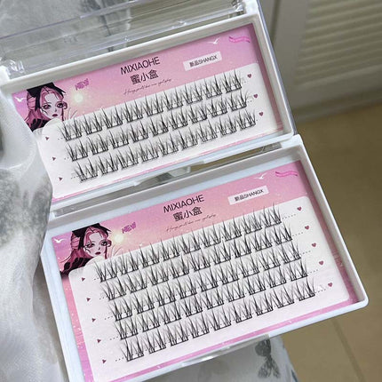 Honey Box's Popular Internet Celebrity Pseudo-No-Makeup Wide Stem Small Flame False Eyelashes Natural Artificial Large Capacity Single Cluster False Eyelashes