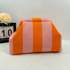 Thick stripes pink and orange / 30*22*9cm