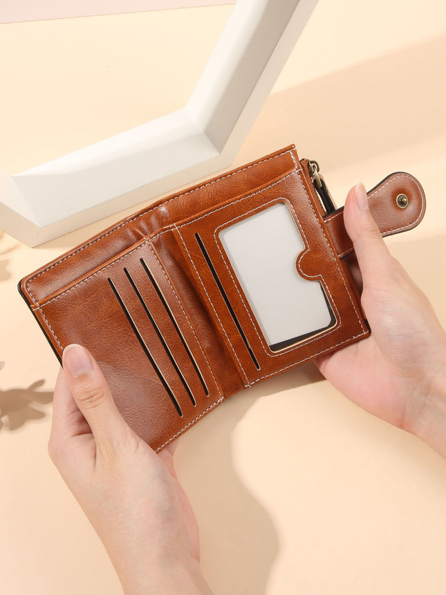 Anti-theft Brush Wallet Women's 2025 New Wax Wallet Multi-card Coin Purse European and American Women's Short Wallet
