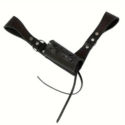 Medieval Cross Knight Sword Belt Sword Hanging Pu Leather Viking Sword Drag Gloff Belt cospaly Match