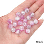 20 pieces/bag / Jade broken double-piece round bead 10mm aperture about 1mm pink