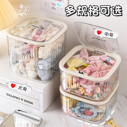 Hair Accessories Storage Box Children's Hair Clip Hair Band Storage Large Capacity Acrylic Girls' Hair Rope Rubber Band Jewelry Box