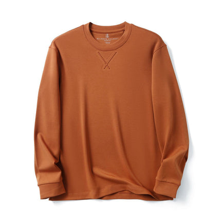 Spring and Autumn Simple Solid Color Sports Crewneck Sweater Men's Casual Loose All-match Pullover Hat All-match Top