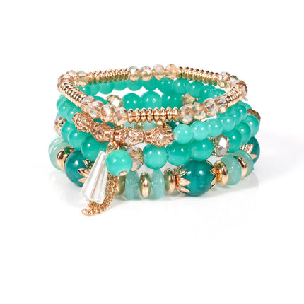 European and American Cross-Border Hot-Selling New Bohemian Bracelets Creative Tassel Multi-Layer Beaded Bracelets Fashion Jewelry